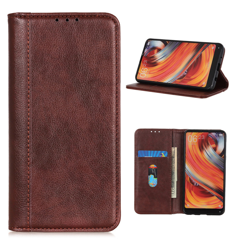 Auto-absorbed Litchi Skin Split Leather Cover for Samsung Galaxy S20 FE/S20 Fan Edition/S20 FE 5G/S20 Fan Edition 5G/S20 Lite/ S20 Fan Edition - Brown