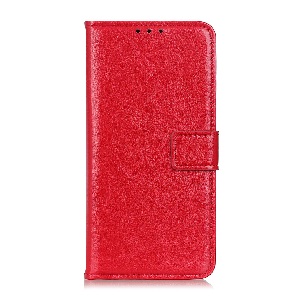 Crazy Horse Surface Leather with Wallet Case for Samsung Galaxy S20 FE/S20 Fan Edition/S20 FE 5G/S20 Fan Edition 5G - Red