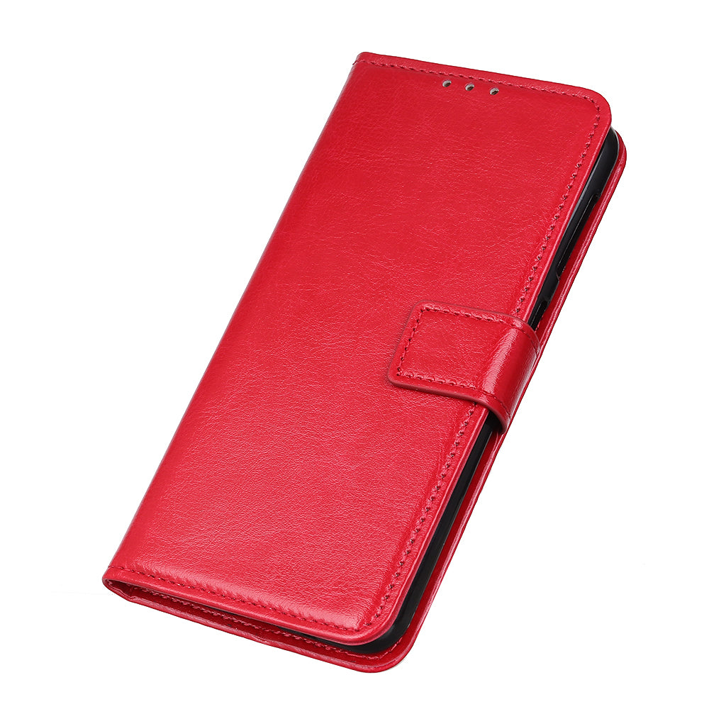 Crazy Horse Surface Leather with Wallet Case for Samsung Galaxy S20 FE/S20 Fan Edition/S20 FE 5G/S20 Fan Edition 5G - Red