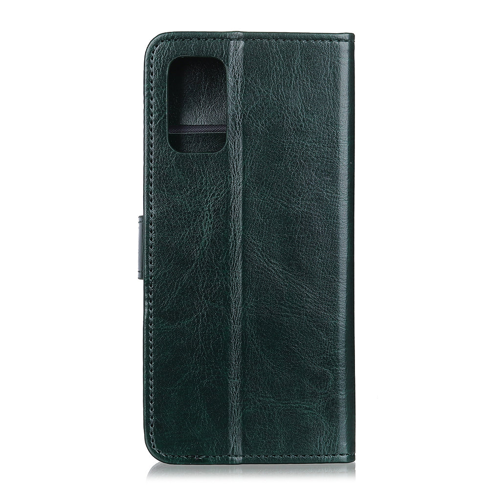 Crazy Horse Surface Leather with Wallet Case for Samsung Galaxy S20 FE/S20 Fan Edition/S20 FE 5G/S20 Fan Edition 5G - Green