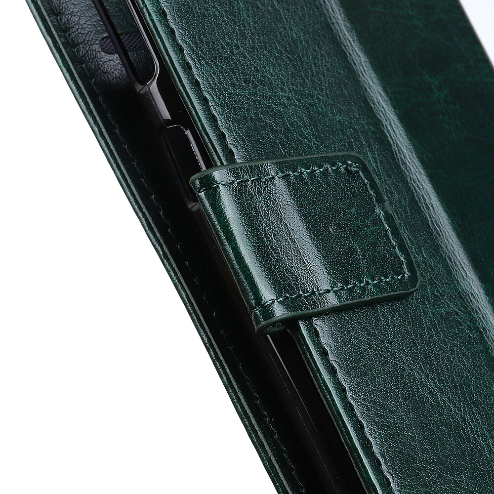 Crazy Horse Surface Leather with Wallet Case for Samsung Galaxy S20 FE/S20 Fan Edition/S20 FE 5G/S20 Fan Edition 5G - Green