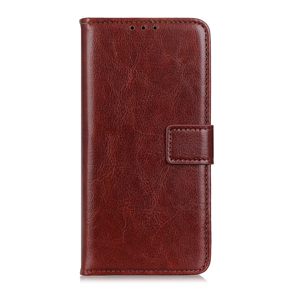 Crazy Horse Surface Leather with Wallet Case for Samsung Galaxy S20 FE/S20 Fan Edition/S20 FE 5G/S20 Fan Edition 5G - Brown