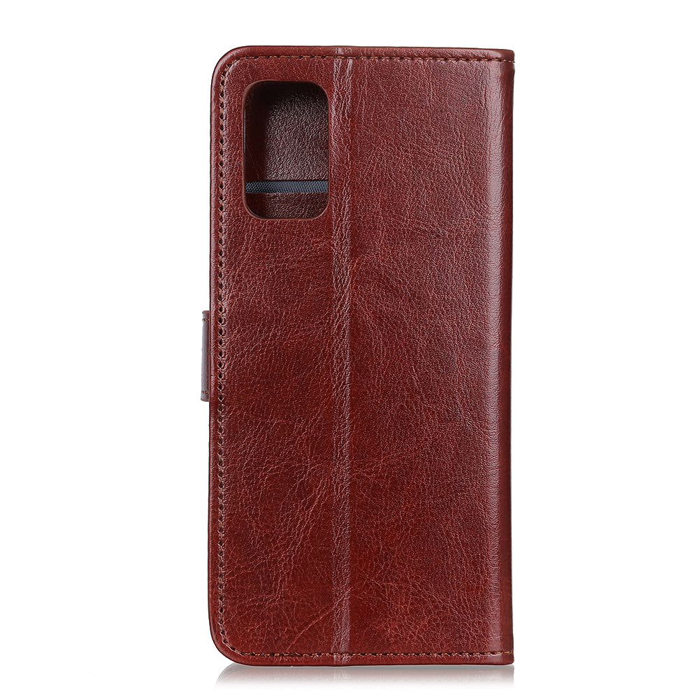 Crazy Horse Surface Leather with Wallet Case for Samsung Galaxy S20 FE/S20 Fan Edition/S20 FE 5G/S20 Fan Edition 5G - Brown