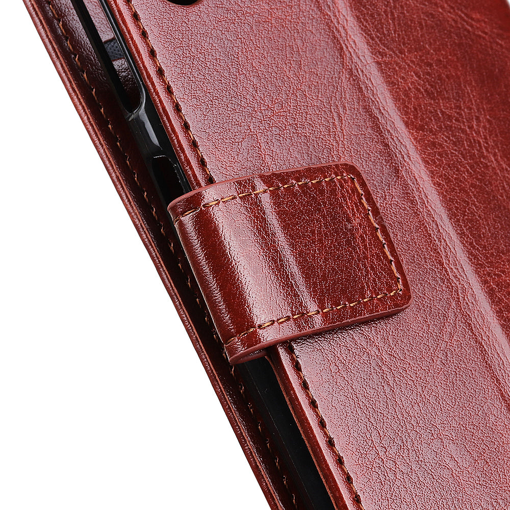 Crazy Horse Surface Leather with Wallet Case for Samsung Galaxy S20 FE/S20 Fan Edition/S20 FE 5G/S20 Fan Edition 5G - Brown