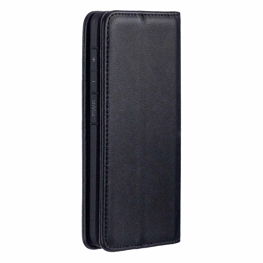 Detachable 2-in-1 Genuine Leather Wallet Stand Case for Samsung Galaxy S20 Plus / S20 Plus 5G - Black