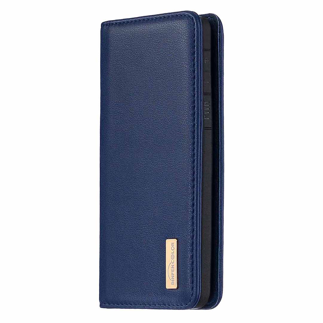 Detachable 2-in-1 Genuine Leather Wallet Stand Case for Samsung Galaxy S20 Plus / S20 Plus 5G - Blue