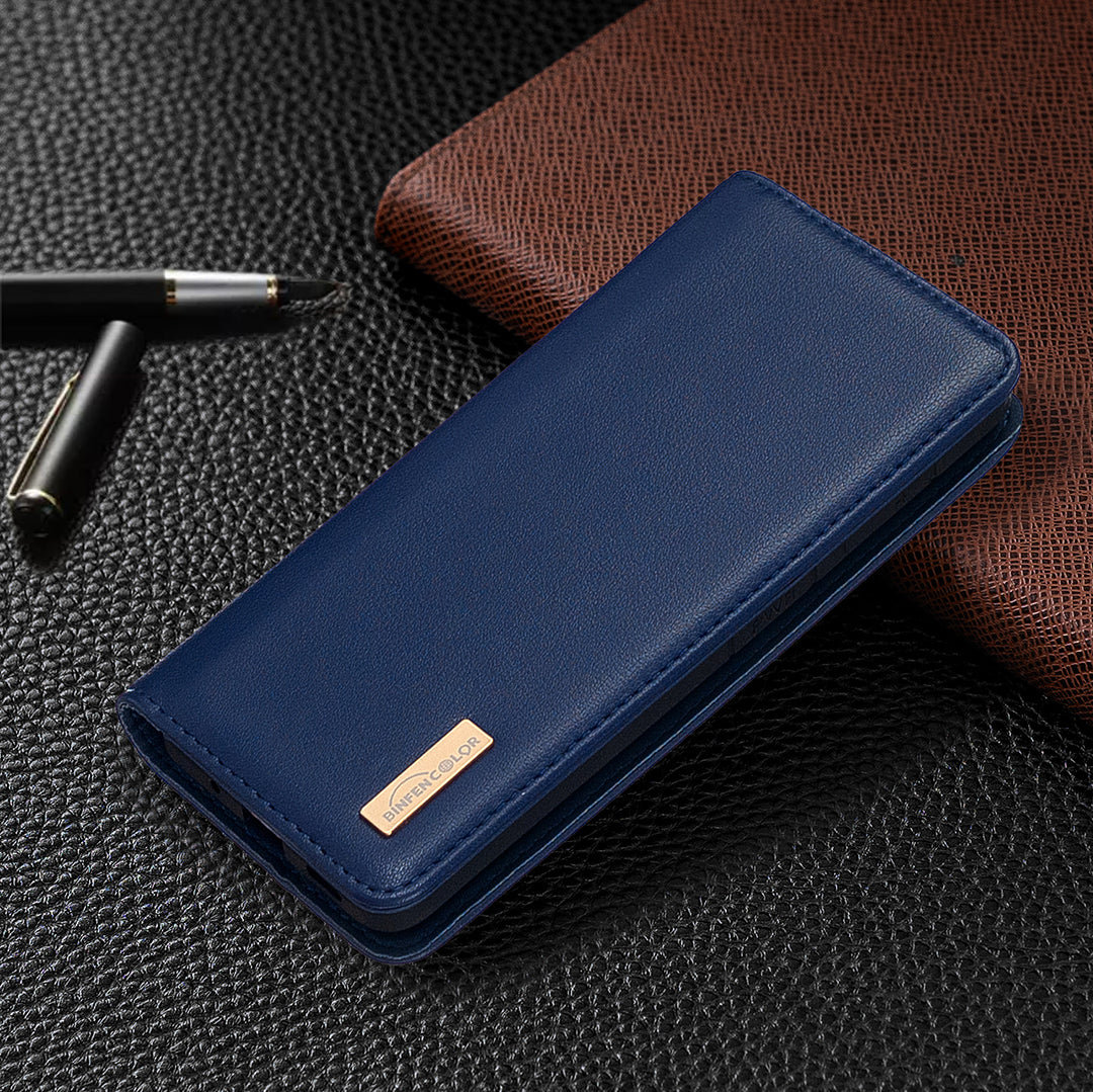 Detachable 2-in-1 Genuine Leather Wallet Stand Case for Samsung Galaxy S20 Plus / S20 Plus 5G - Blue