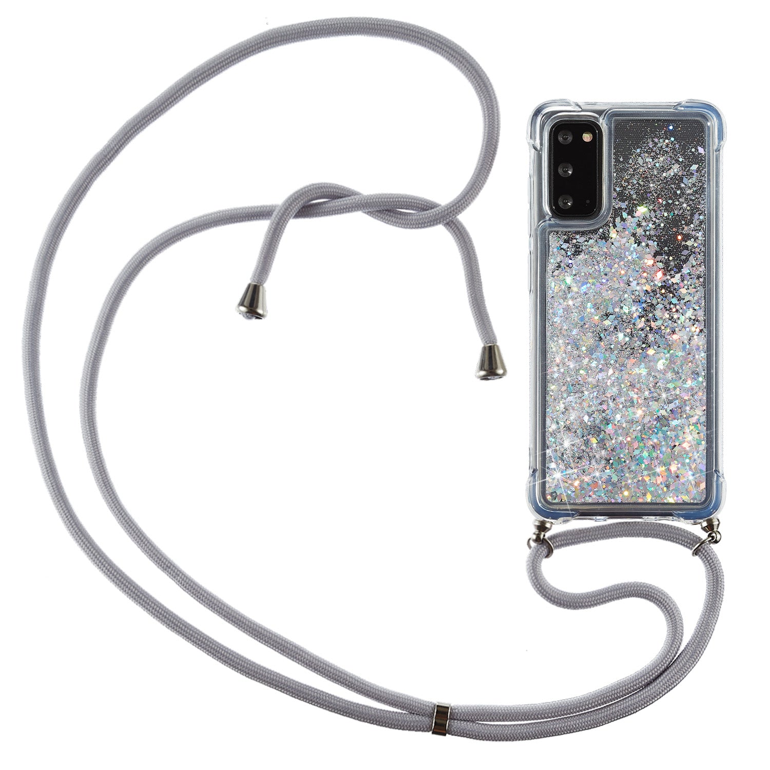 Glitter Powder Quicksand TPU Back Case for Samsung Galaxy S20 4G/S20 5G - Grey