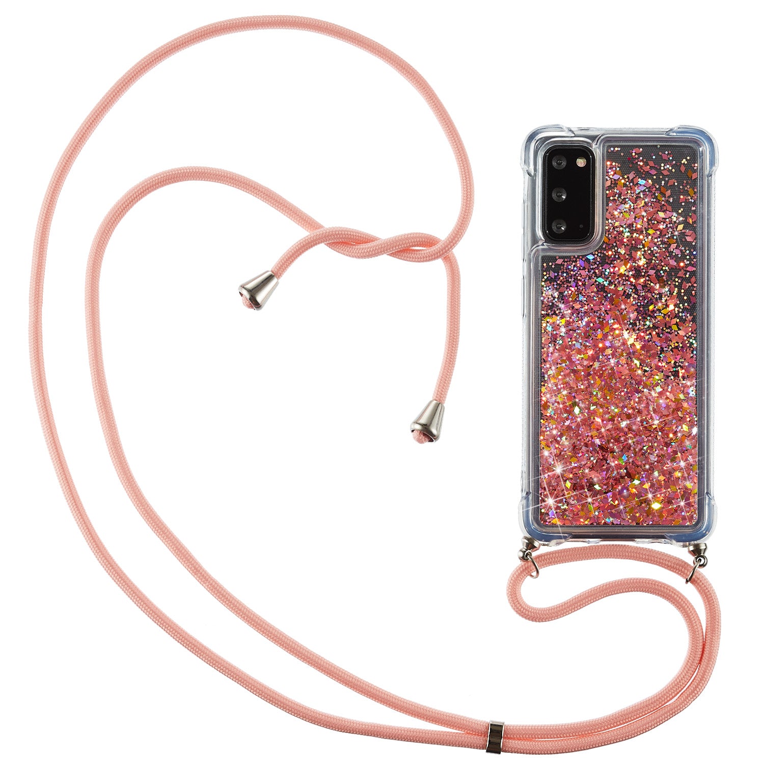 Glitter Powder Quicksand TPU Back Case for Samsung Galaxy S20 4G/S20 5G - Orange