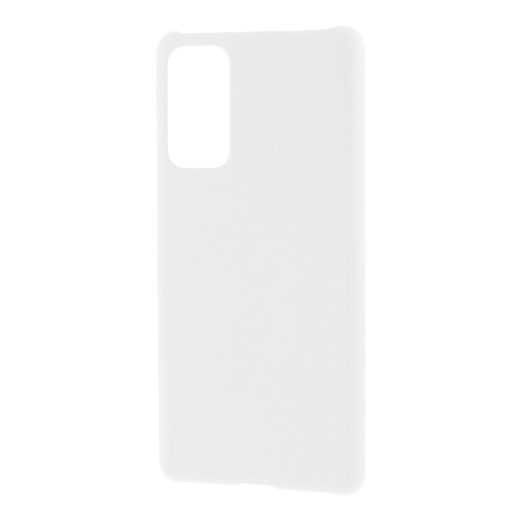 Rubberized Hard Shell PC Case for Samsung Galaxy S20 FE 4G/5G/S20 Lite/S20 FE 2022 - White