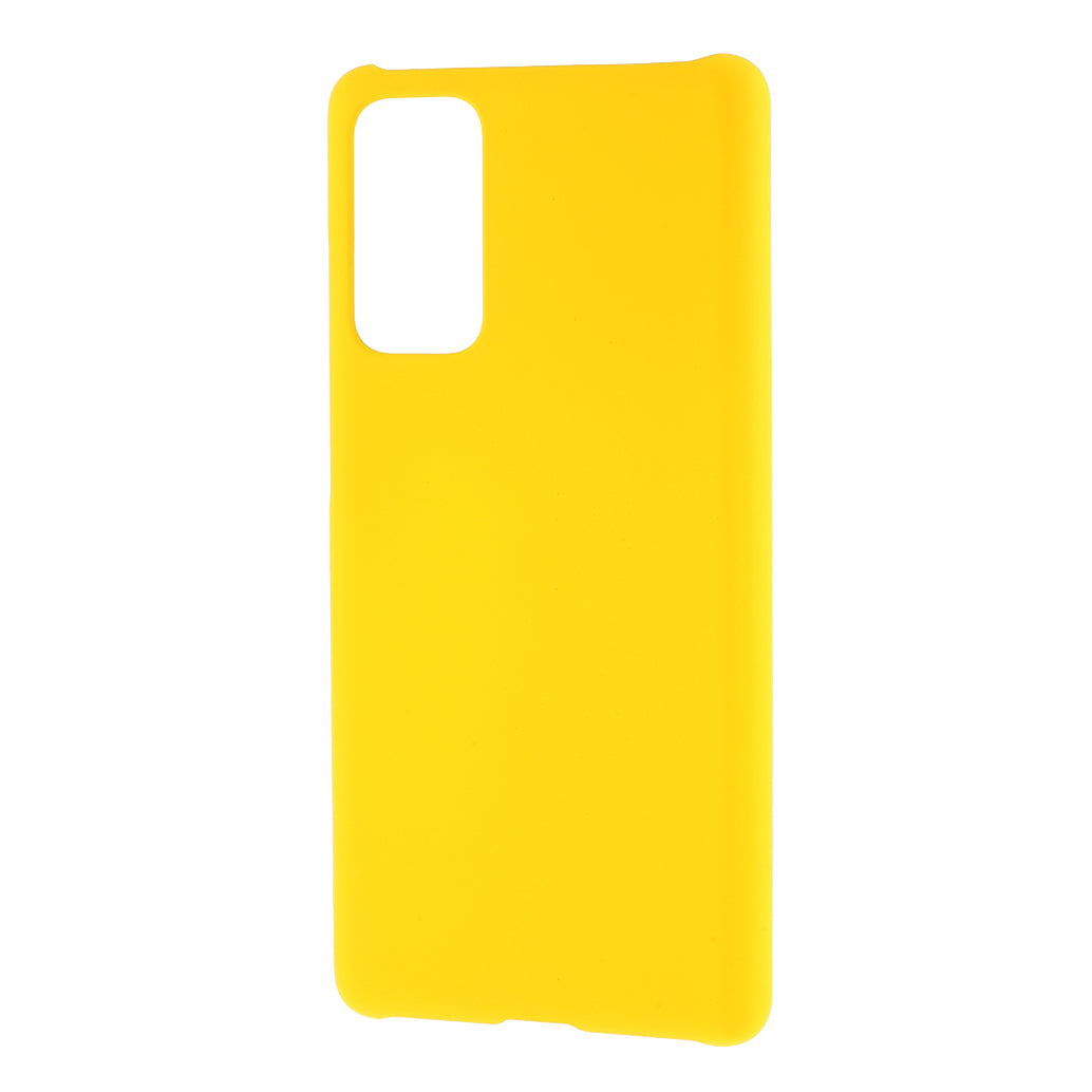 Rubberized Hard Shell PC Case for Samsung Galaxy S20 FE 4G/5G/S20 Lite/S20 FE 2022 - Yellow