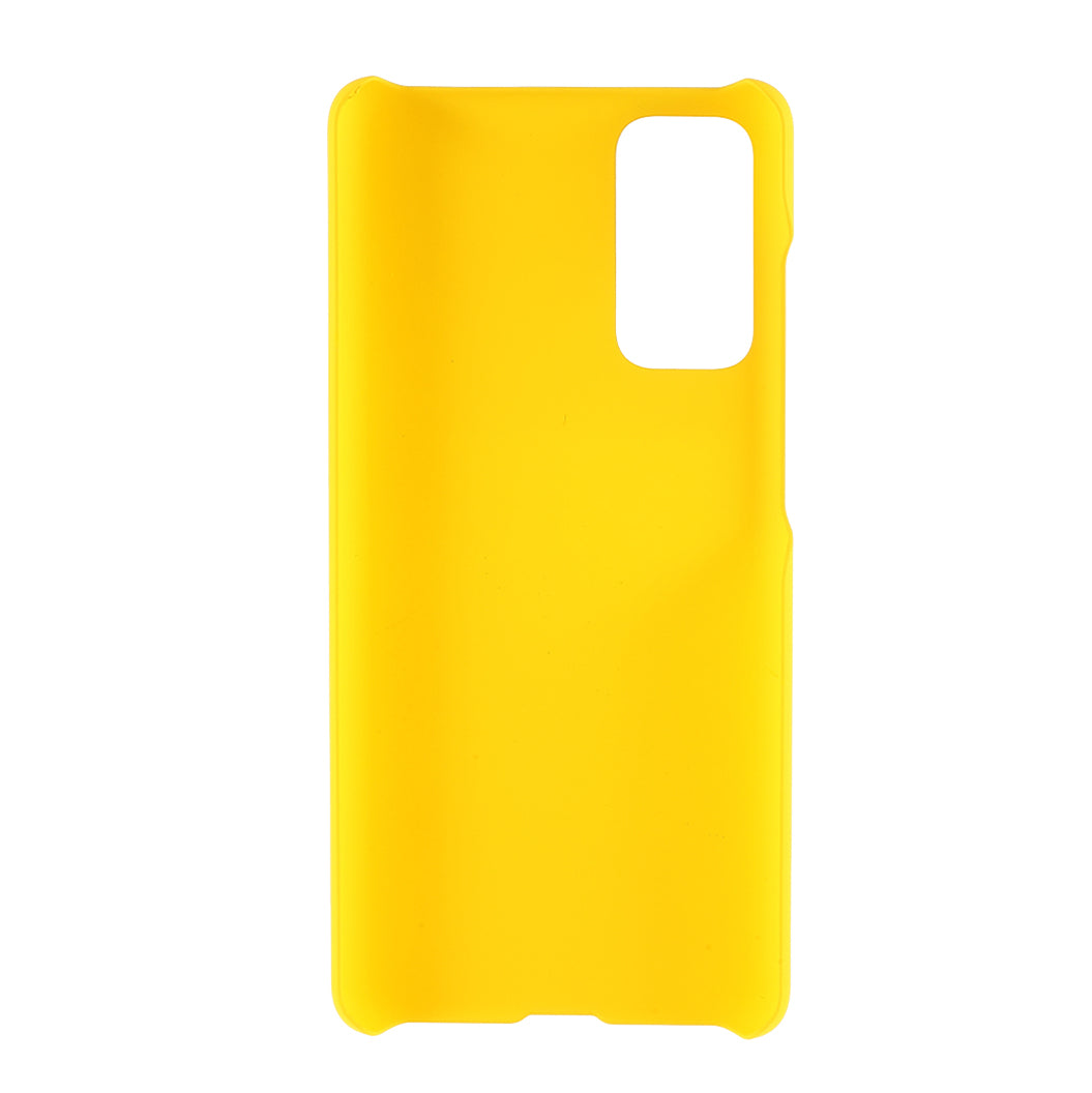 Rubberized Hard Shell PC Case for Samsung Galaxy S20 FE 4G/5G/S20 Lite/S20 FE 2022 - Yellow