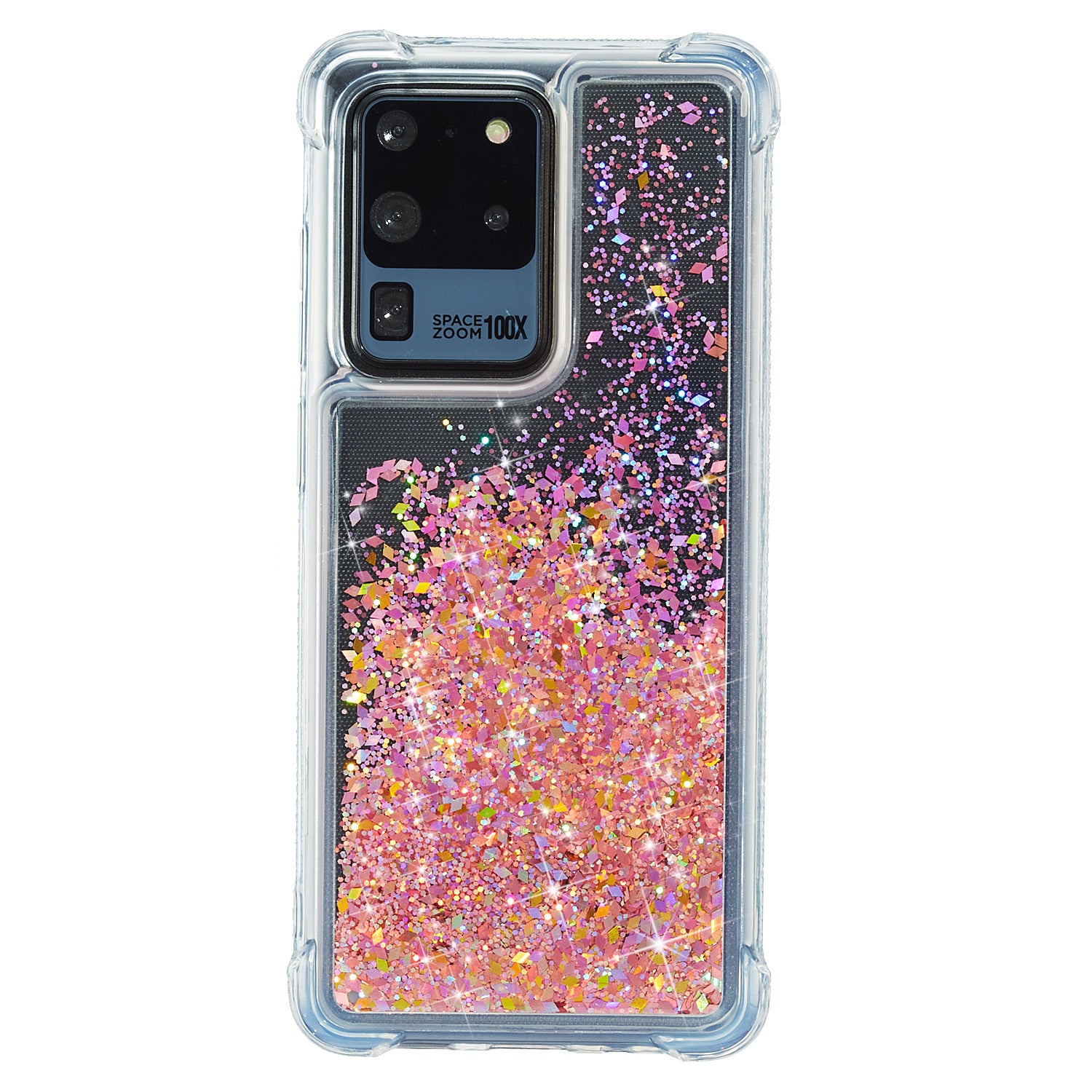 Glitter Powder Quicksand TPU Phone Cover for Samsung Galaxy S20 Ultra - Orange