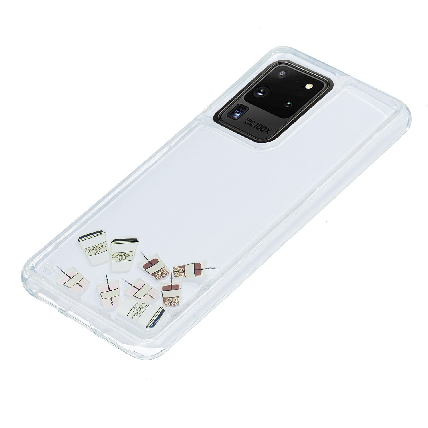 Quicksand Printing Skin TPU Unique Cover for Samsung Galaxy S20 Ultra - Drinks