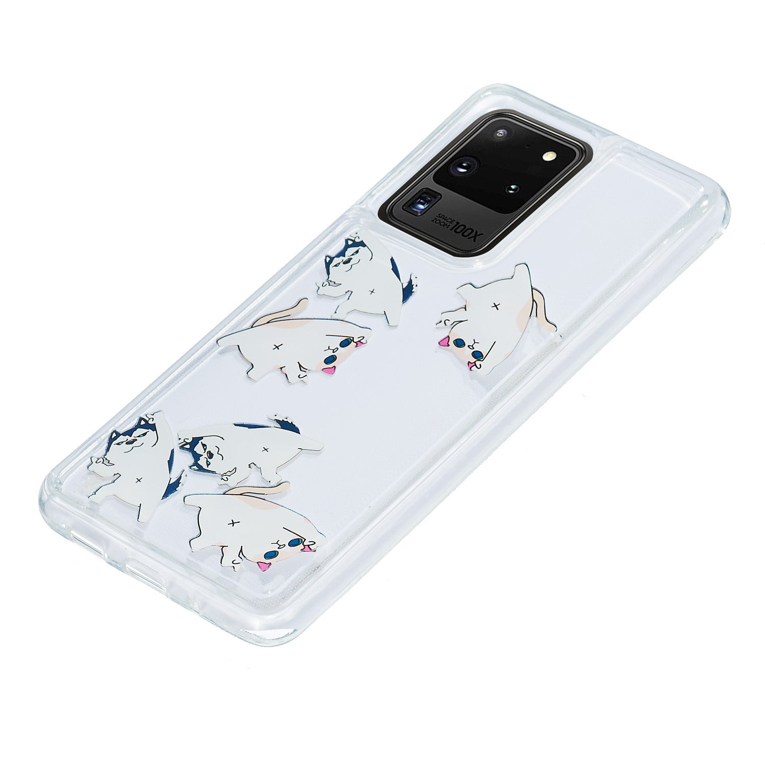 Quicksand Printing Skin TPU Unique Cover for Samsung Galaxy S20 Ultra - Cats