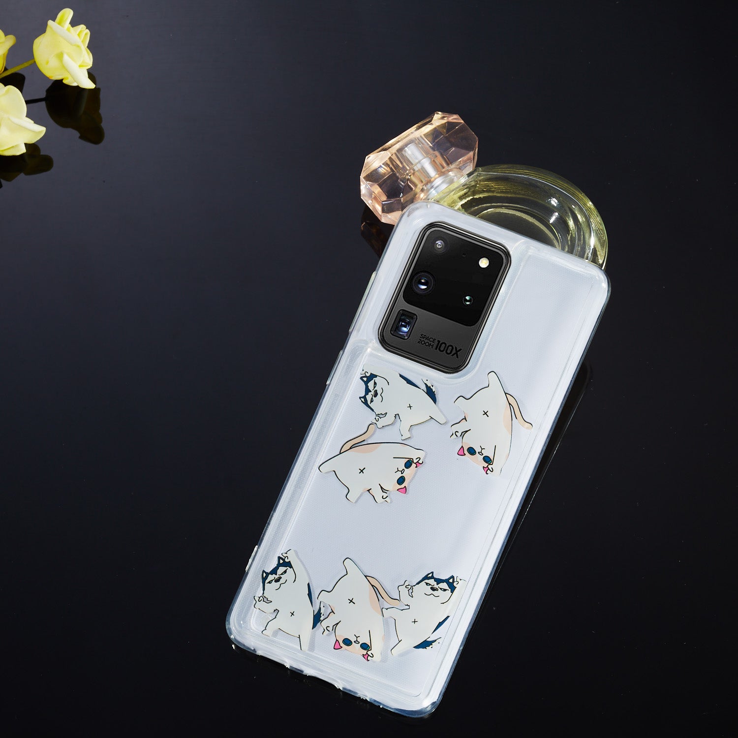 Quicksand Printing Skin TPU Unique Cover for Samsung Galaxy S20 Ultra - Cats