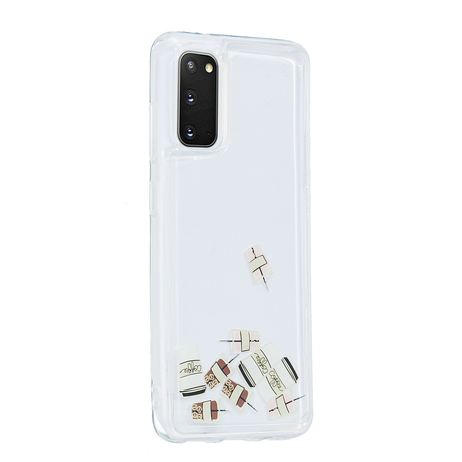 Quicksand Printing Skin TPU Special Cover for Samsung Galaxy S20 4G/S20 5G - Drinks