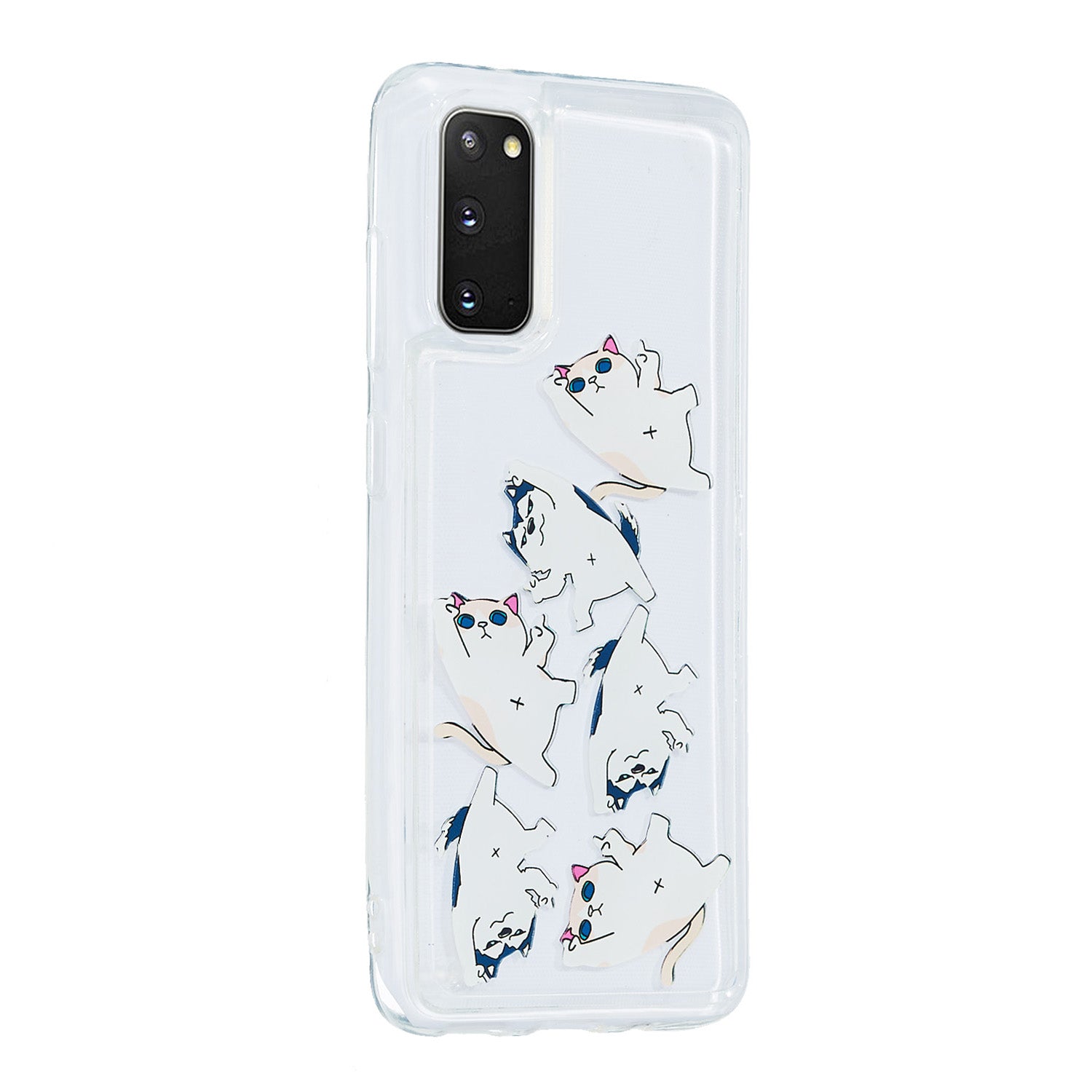 Quicksand Printing Skin TPU Special Cover for Samsung Galaxy S20 4G/S20 5G - Cats