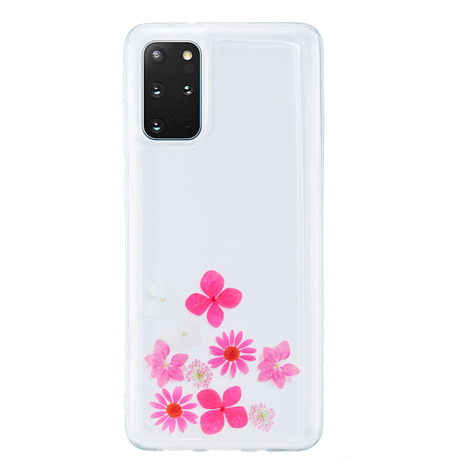 Liquid Floating Pattern TPU Back Shell for Samsung Galaxy S20 Plus - Flower