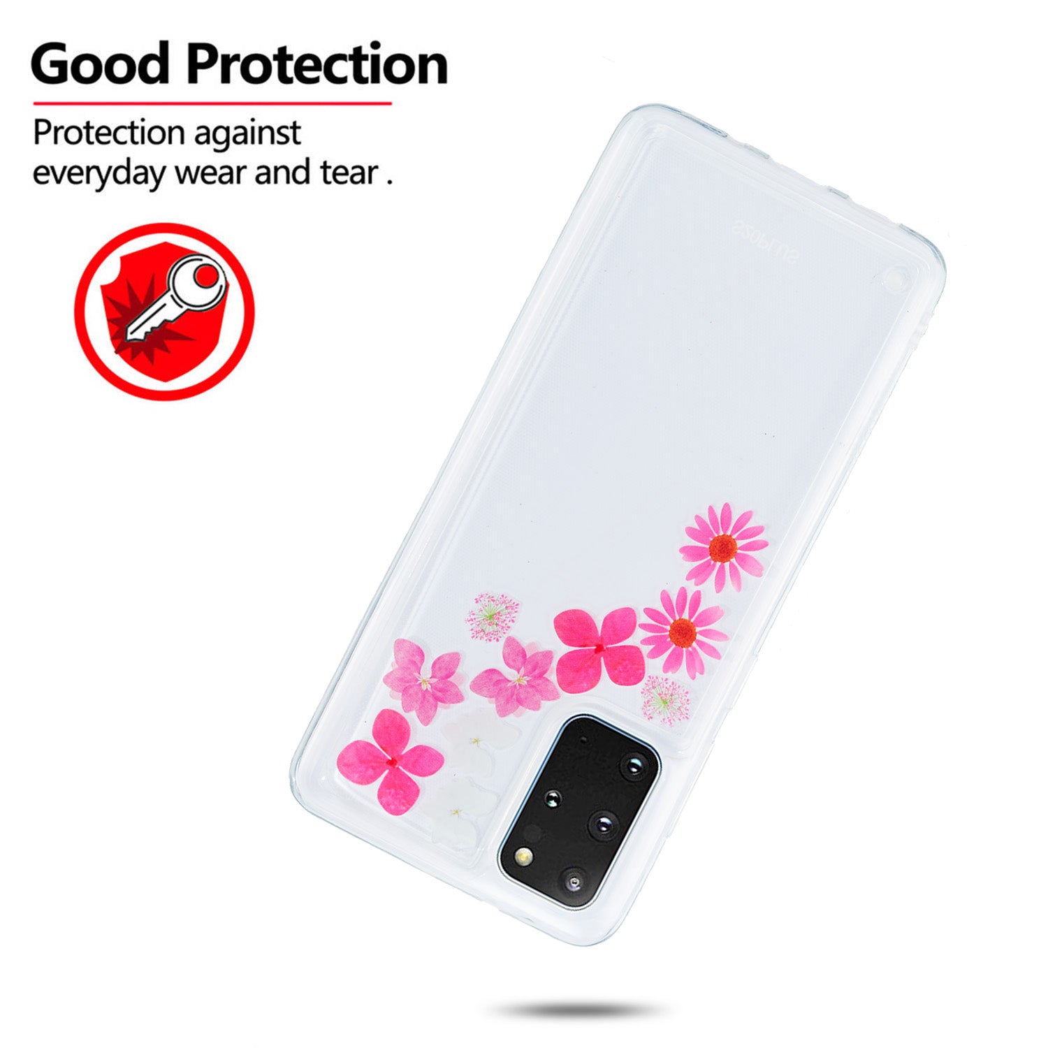 Liquid Floating Pattern TPU Back Shell for Samsung Galaxy S20 Plus - Flower