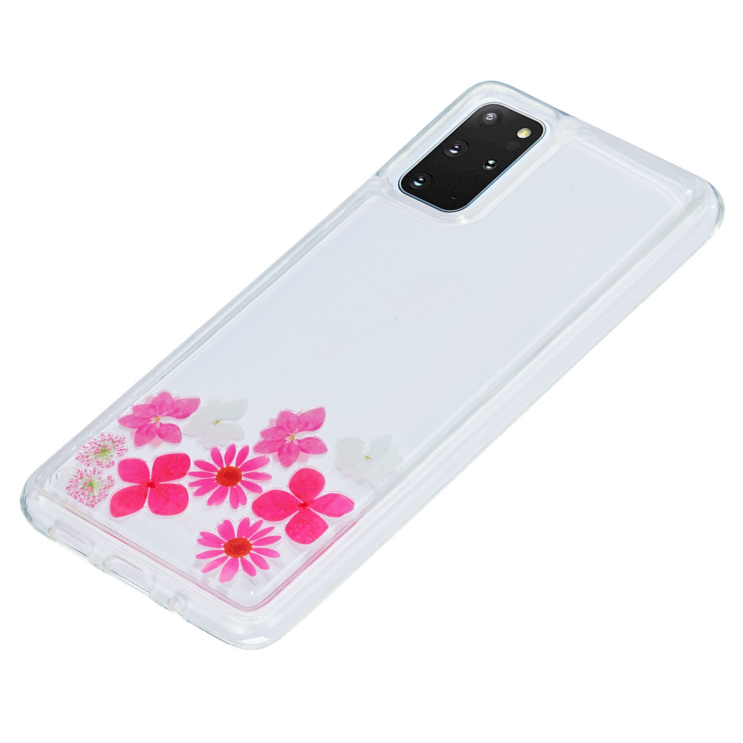 Liquid Floating Pattern TPU Back Shell for Samsung Galaxy S20 Plus - Flower