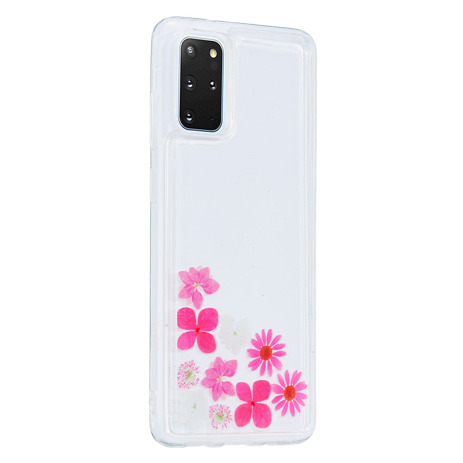 Liquid Floating Pattern TPU Back Shell for Samsung Galaxy S20 Plus - Flower