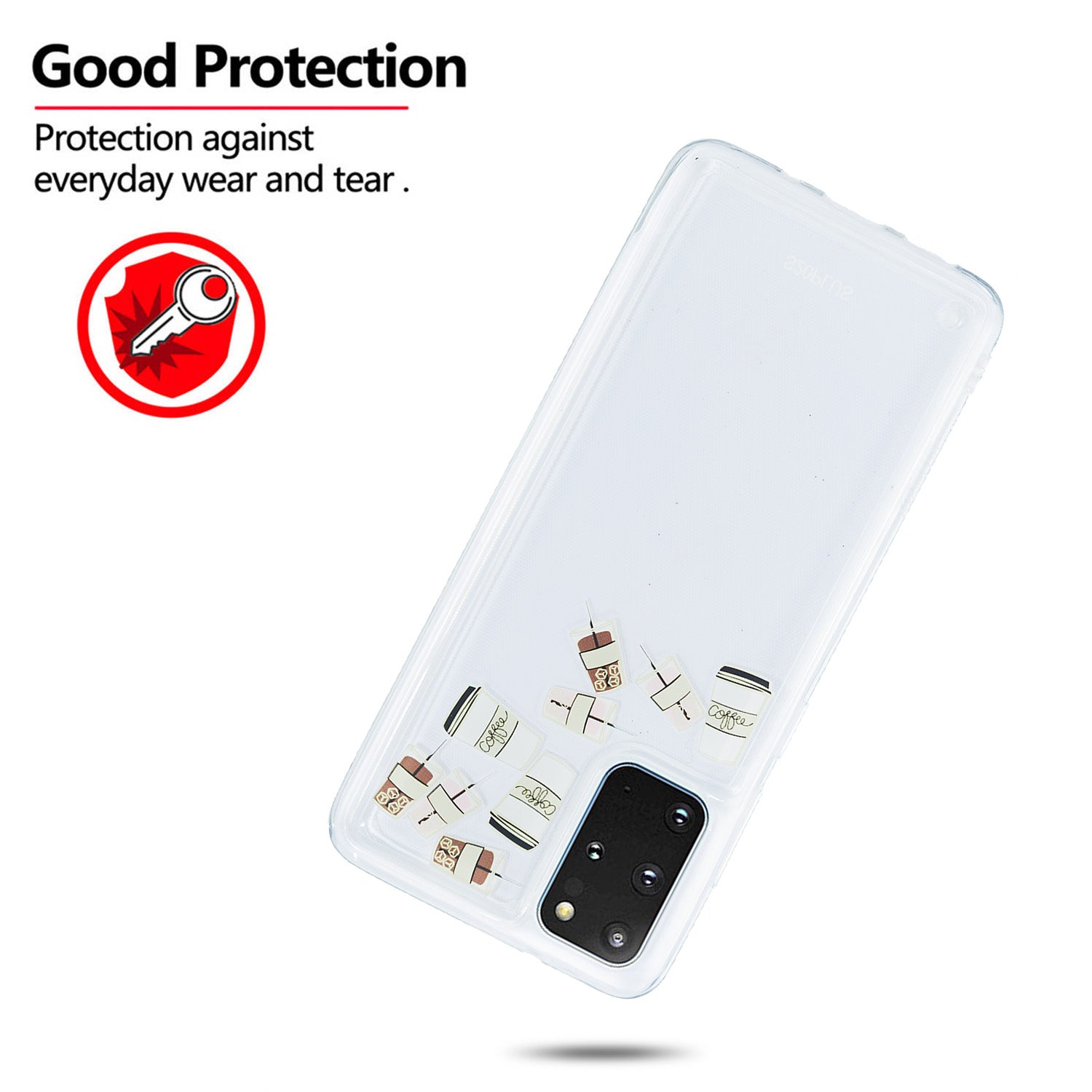 Liquid Floating Pattern TPU Back Shell for Samsung Galaxy S20 Plus - Coffee