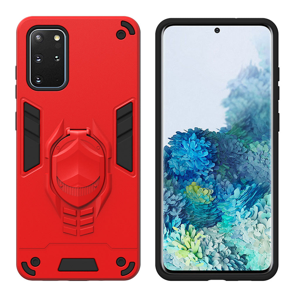 Armor Guard Detachable 2-in-1 Kickstand TPU+PC Hybrid Phone Cover for Samsung Galaxy S20 Plus / S20 Plus 5G - Red