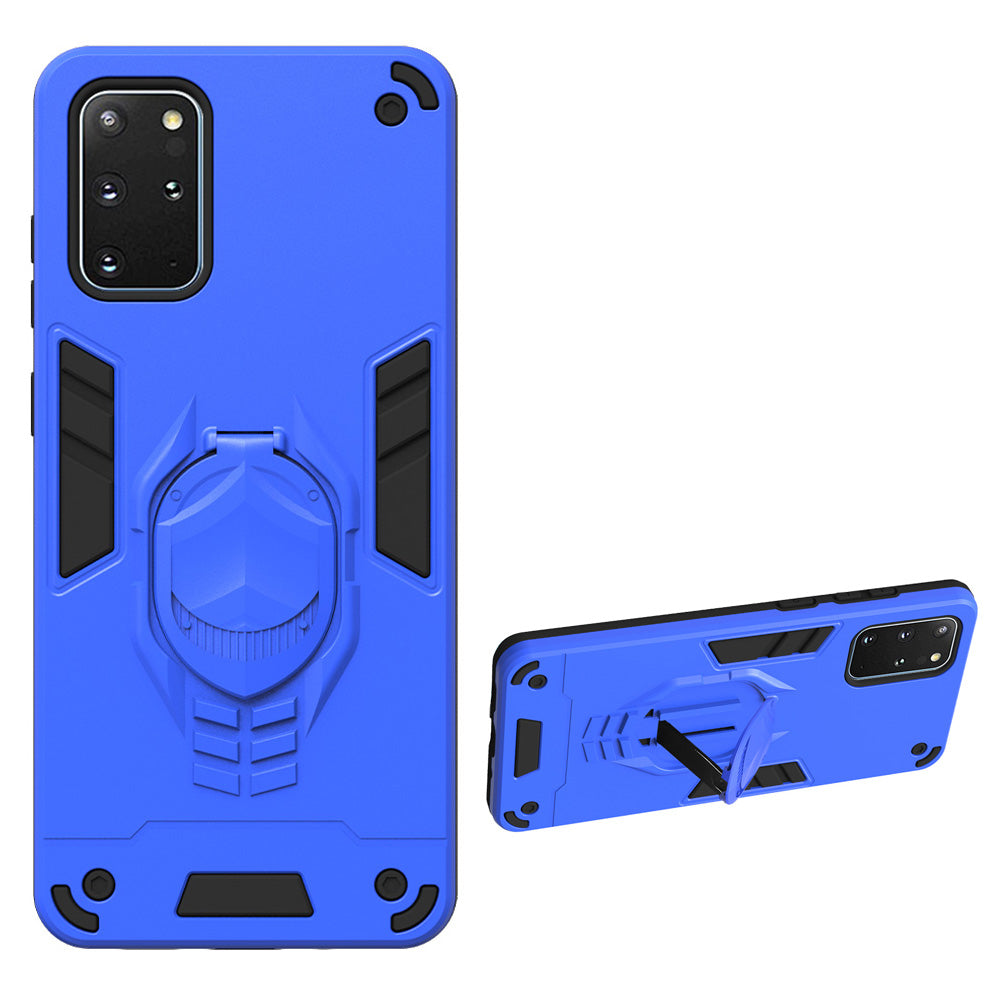 Armor Guard Detachable 2-in-1 Kickstand TPU+PC Hybrid Phone Cover for Samsung Galaxy S20 Plus / S20 Plus 5G - Blue