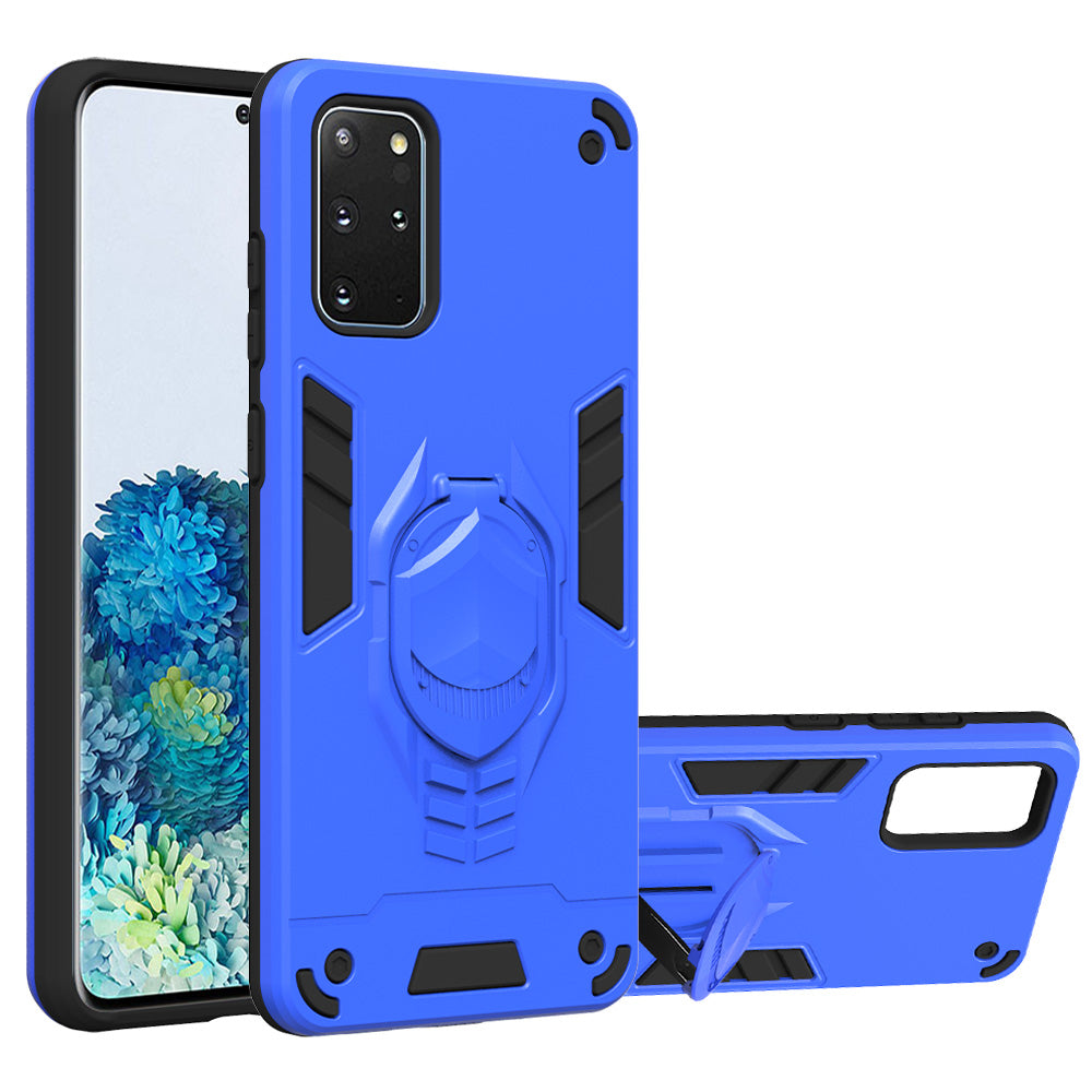 Armor Guard Detachable 2-in-1 Kickstand TPU+PC Hybrid Phone Cover for Samsung Galaxy S20 Plus / S20 Plus 5G - Blue