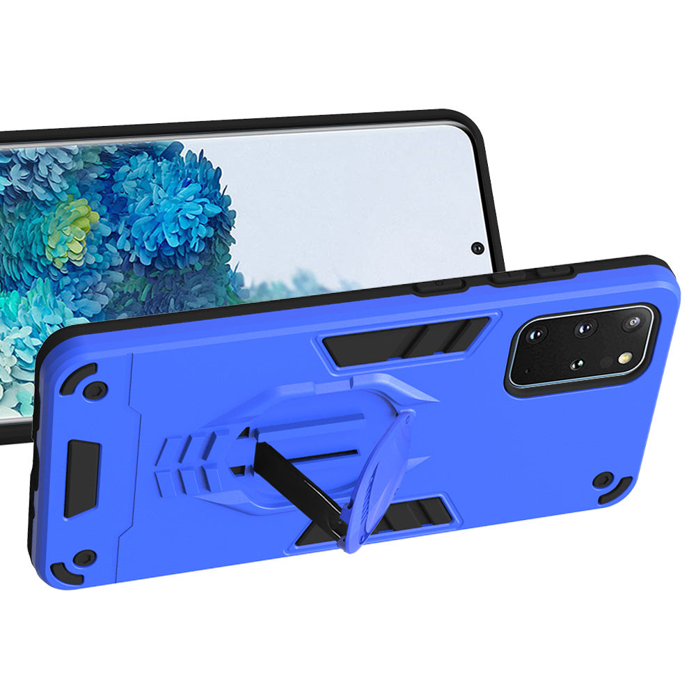 Armor Guard Detachable 2-in-1 Kickstand TPU+PC Hybrid Phone Cover for Samsung Galaxy S20 Plus / S20 Plus 5G - Blue