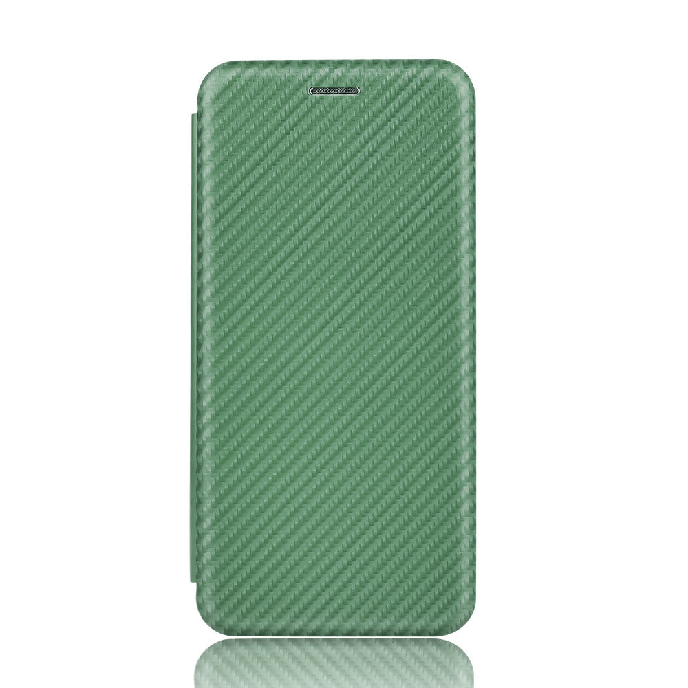 Carbon Fiber Auto-absorbed PU Leather Shell for Samsung Galaxy S20 FE 4G/5G/S20 Lite/S20 FE 2022 - Green