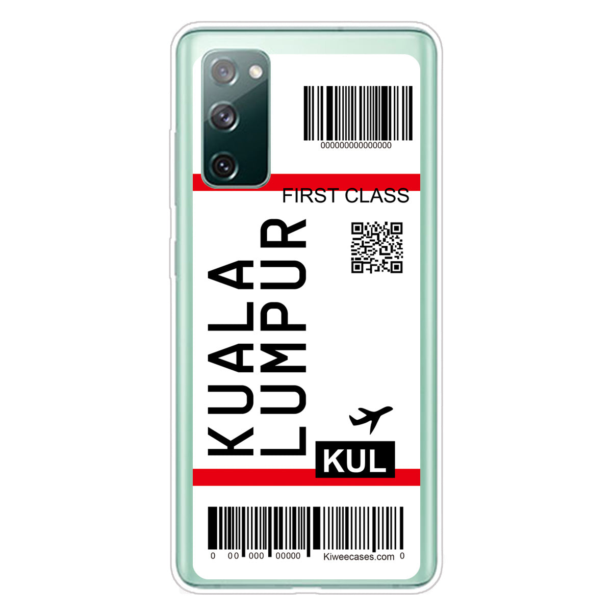 Boarding Pass City Bar Code Texture TPU Protective Cover for Samsung Galaxy S20 FE/S20 Fan Edition/S20 FE 5G/S20 Fan Edition 5G/S20 Lite - KUALA LUMPUR