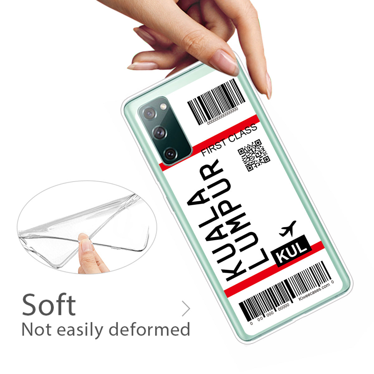 Boarding Pass City Bar Code Texture TPU Protective Cover for Samsung Galaxy S20 FE/S20 Fan Edition/S20 FE 5G/S20 Fan Edition 5G/S20 Lite - KUALA LUMPUR