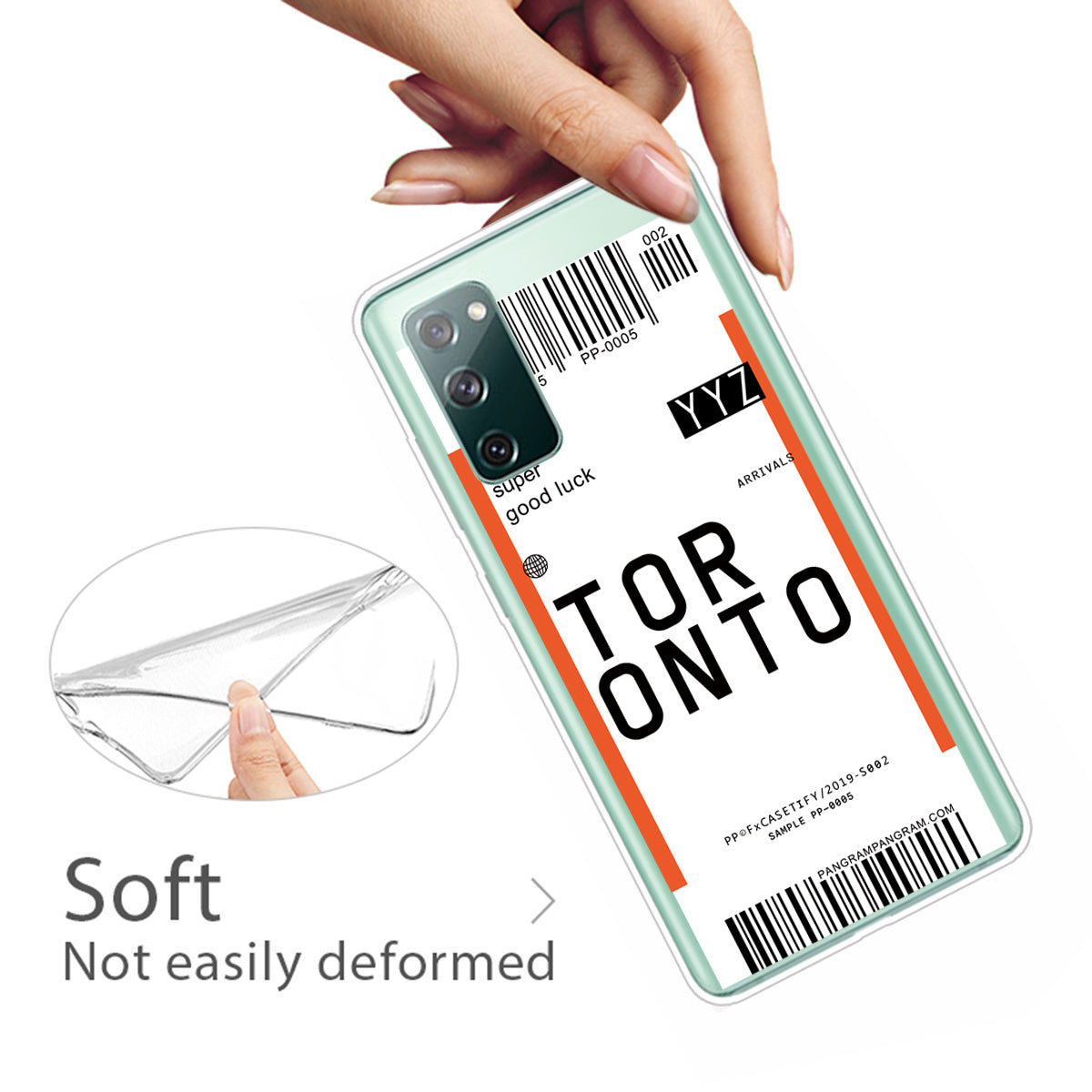 Boarding Pass City Bar Code Texture TPU Protective Cover for Samsung Galaxy S20 FE/S20 Fan Edition/S20 FE 5G/S20 Fan Edition 5G/S20 Lite - TORONTO/YYZ