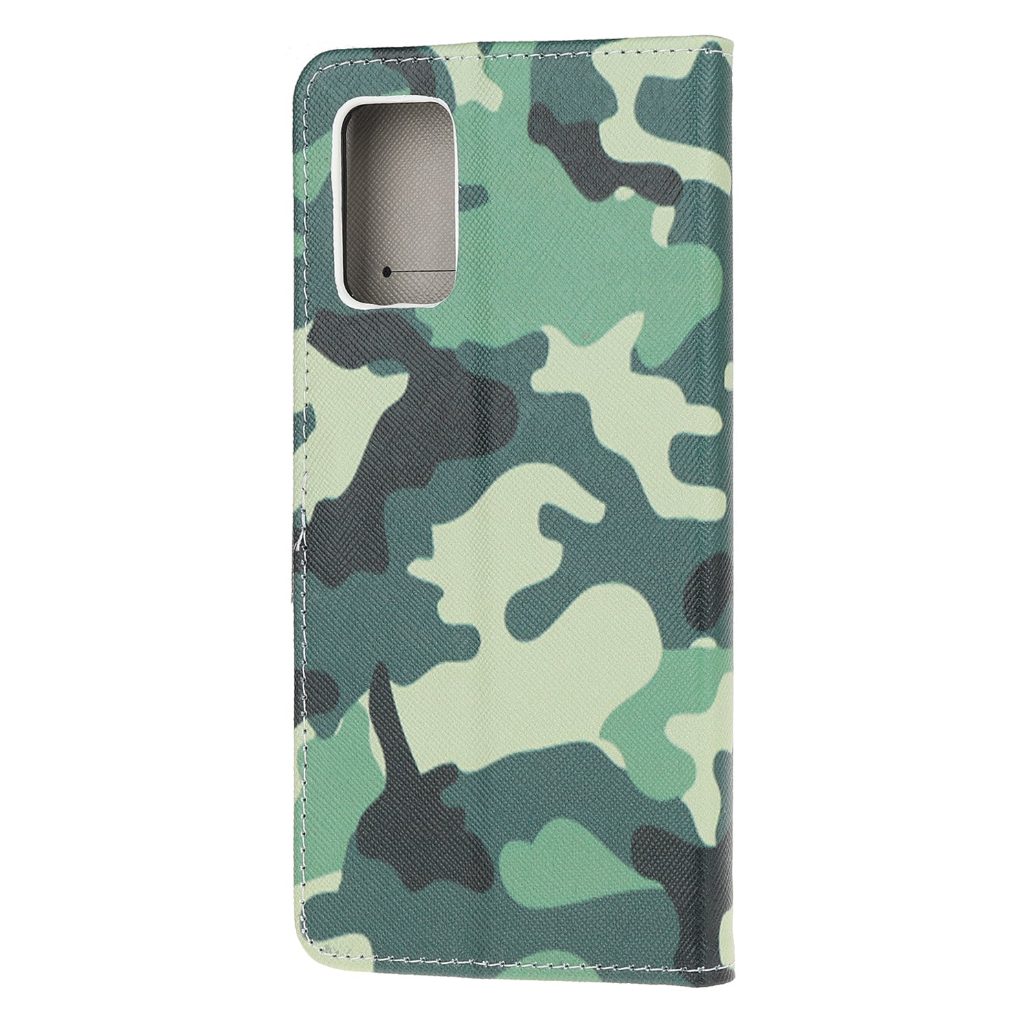 Patterned Cross Texture Leather Protector Wallet Case for Samsung Galaxy S20 Lite/S20 Fan Edition - Camouflage