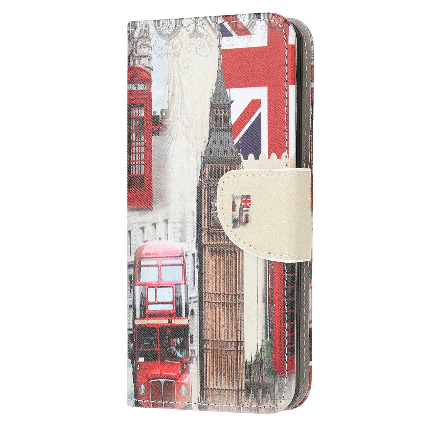 Patterned Cross Texture Leather Protector Wallet Case for Samsung Galaxy S20 Lite/S20 Fan Edition - London Elements