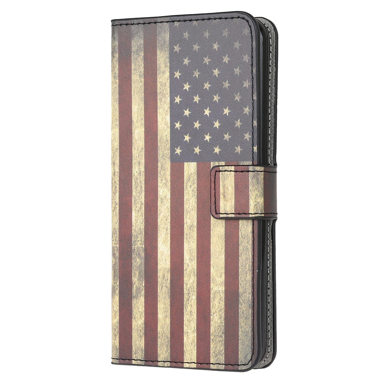 Phone Cover Pattern Printing Wallet Leather Case for Samsung Galaxy S20 Lite/S20 Fan Edition - Vintage US Flag