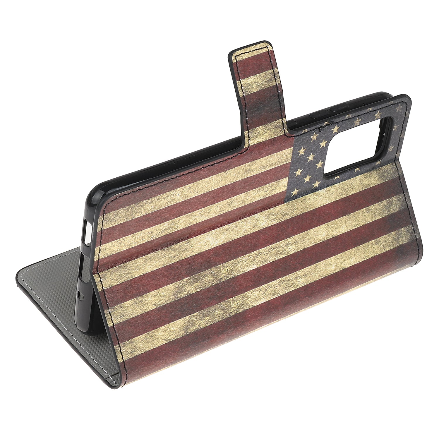 Phone Cover Pattern Printing Wallet Leather Case for Samsung Galaxy S20 Lite/S20 Fan Edition - Vintage US Flag