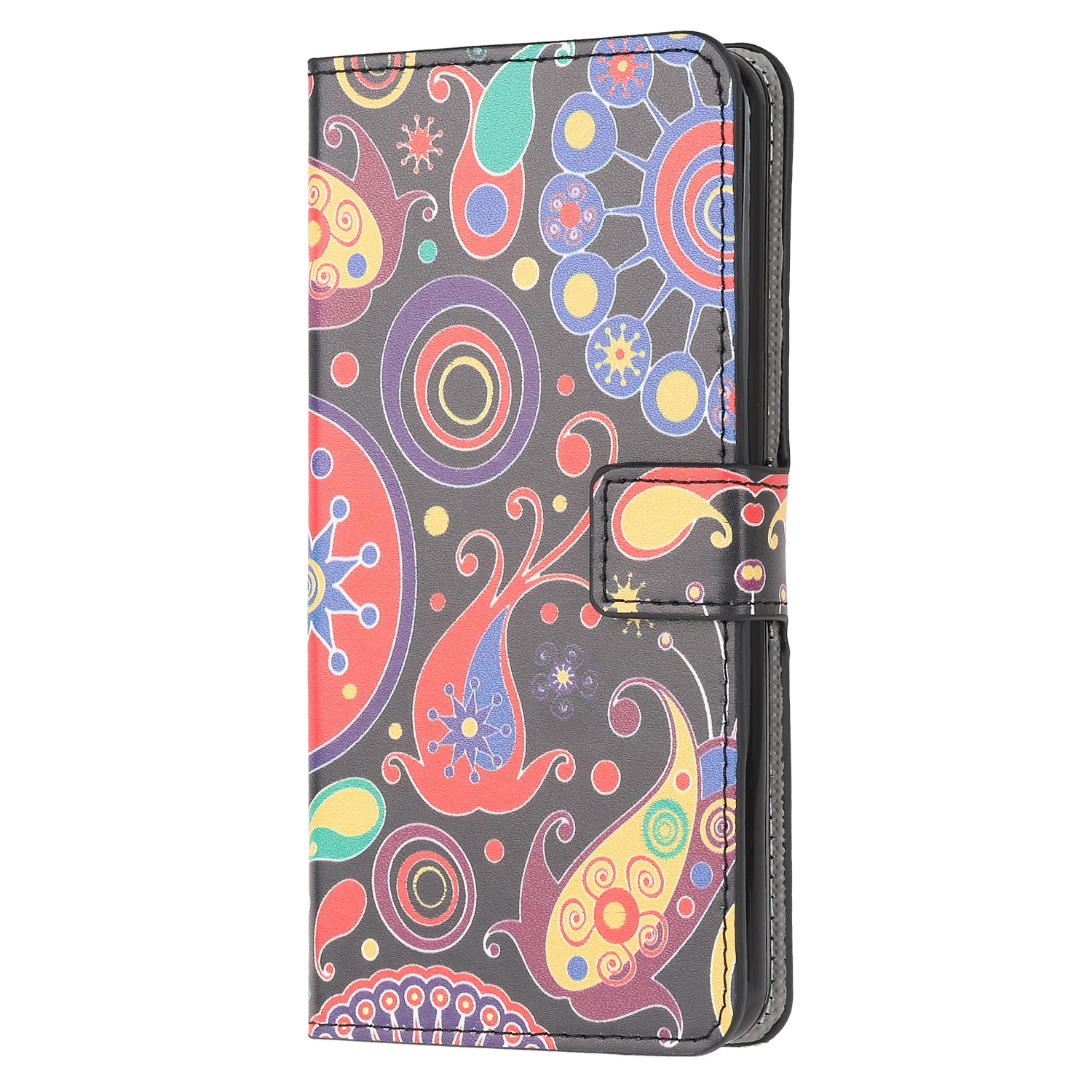 Phone Cover Pattern Printing Wallet Leather Case for Samsung Galaxy S20 Lite/S20 Fan Edition - Paisley Flower