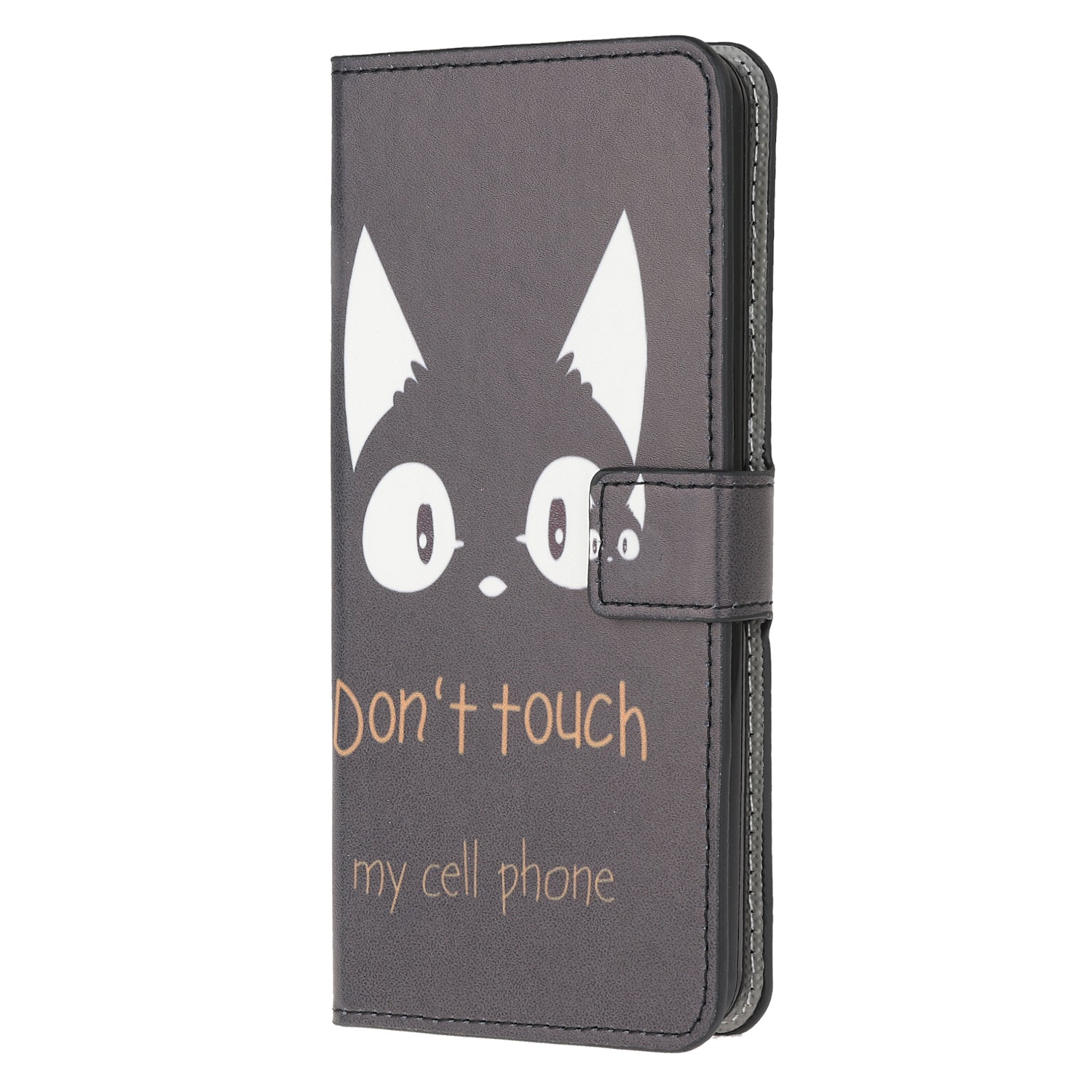 Phone Cover Pattern Printing Wallet Leather Case for Samsung Galaxy S20 Lite/S20 Fan Edition - Don't Touch My Phone