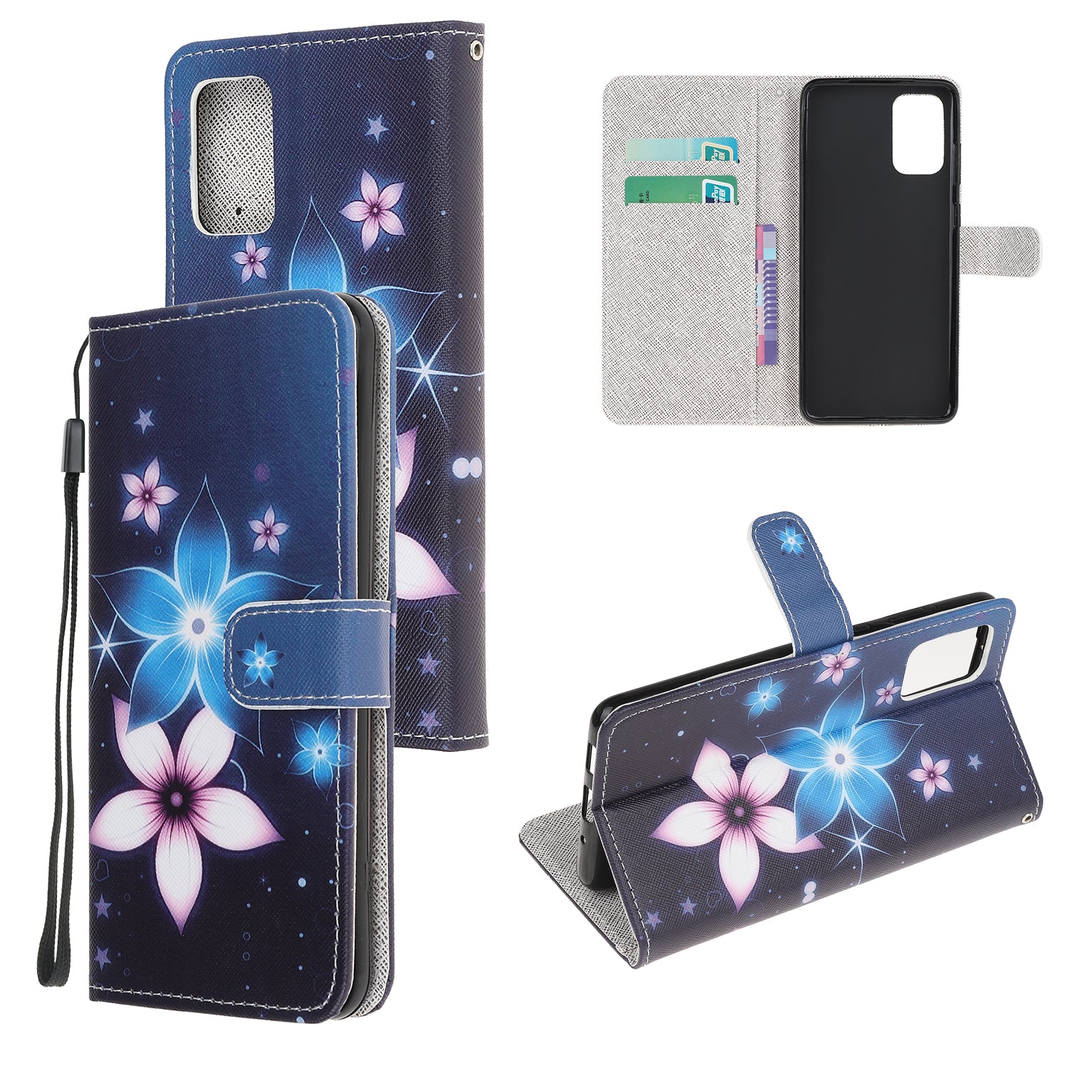 Newly Case Printing Cross Texture Stand Leather Cover for Samsung Galaxy S20 Lite/S20 Fan Edition - Beautiful Flower