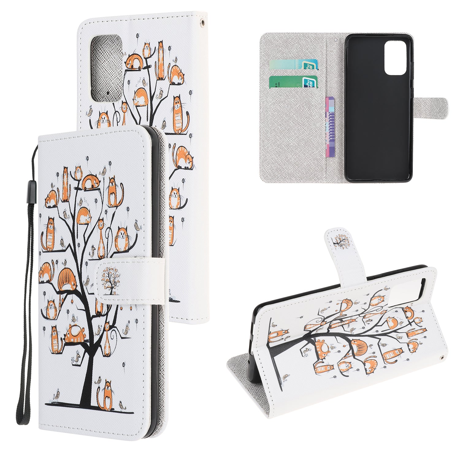 Newly Case Printing Cross Texture Stand Leather Cover for Samsung Galaxy S20 Lite/S20 Fan Edition - Animal and Tree