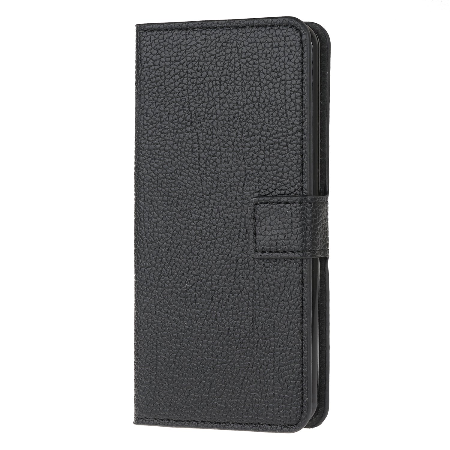 Litchi Skin Leather Wallet Case Protector for Samsung Galaxy S20 Lite/S20 Fan Edition- Black