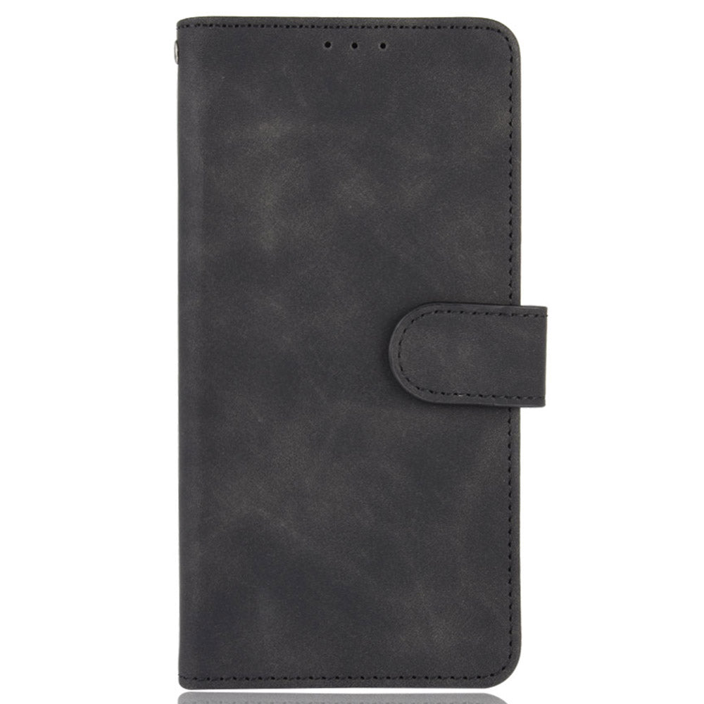 Skin-touch Leather Protector Wallet Stand Flip Case for Samsung Galaxy S20 Lite/Fan Edition/FE 5G/4G - Black