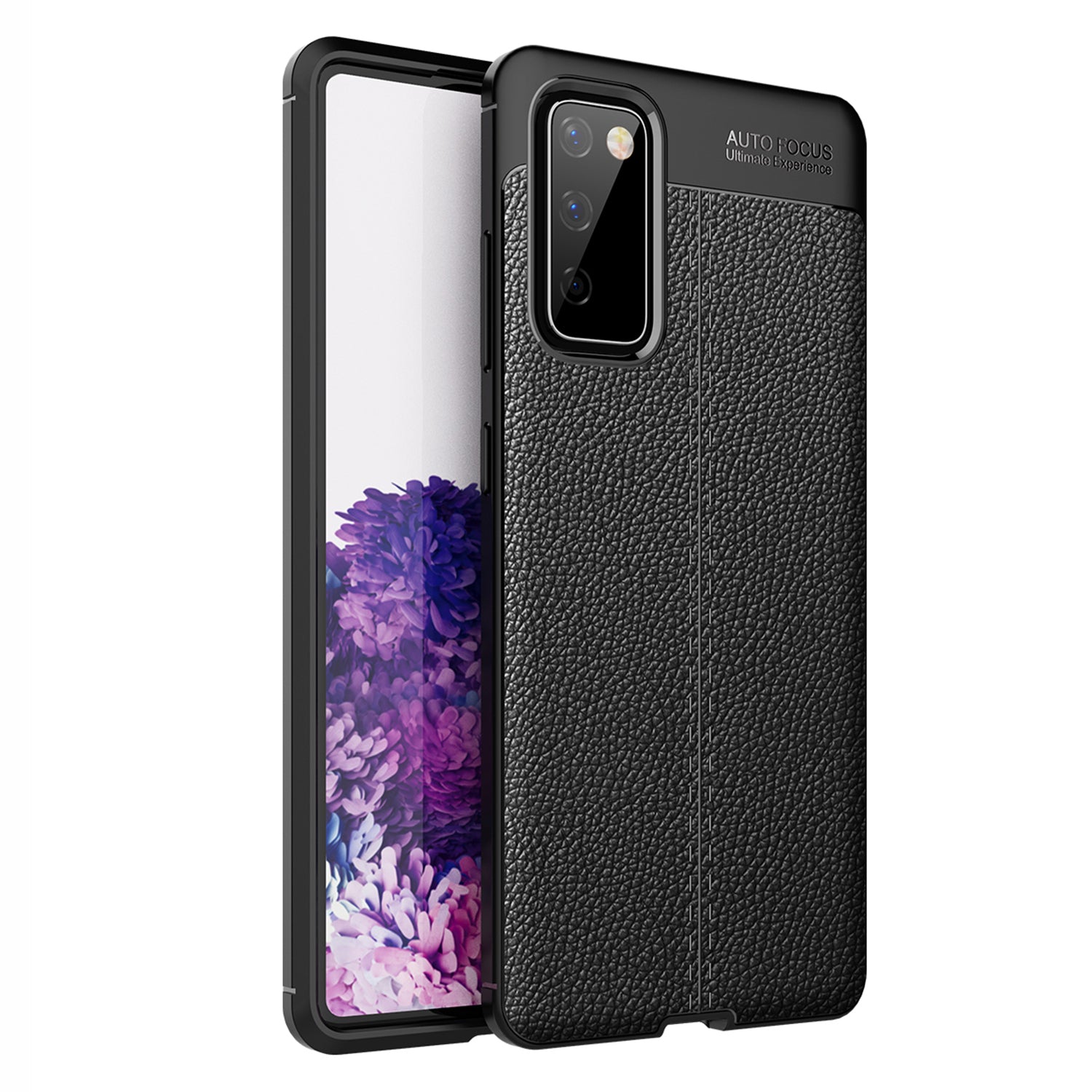 Litchi Texture TPU Case Shell for Samsung Galaxy S20 FE 4G/5G/S20 Lite/S20 FE 2022 - Black