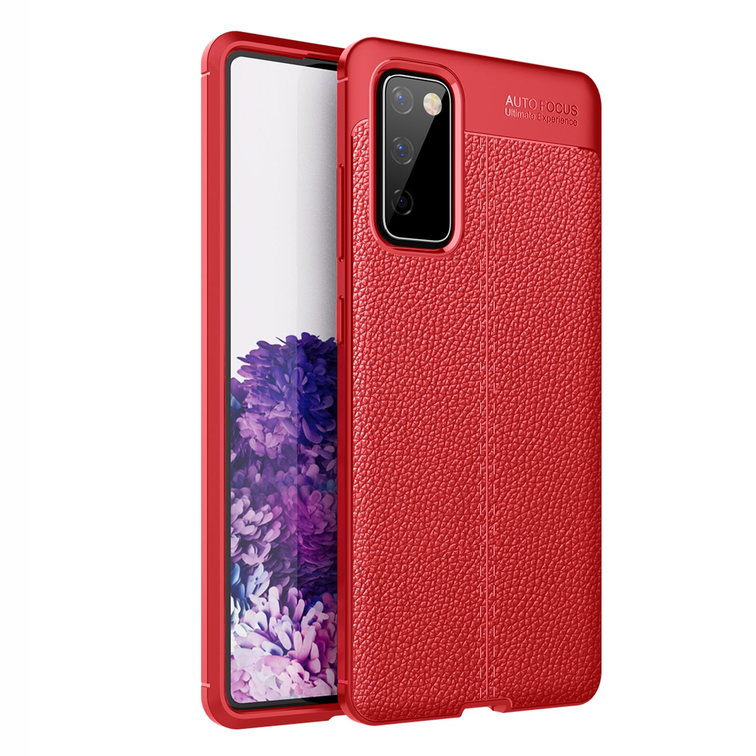 Litchi Texture TPU Case Shell for Samsung Galaxy S20 FE 4G/5G/S20 Lite/S20 FE 2022 - Red