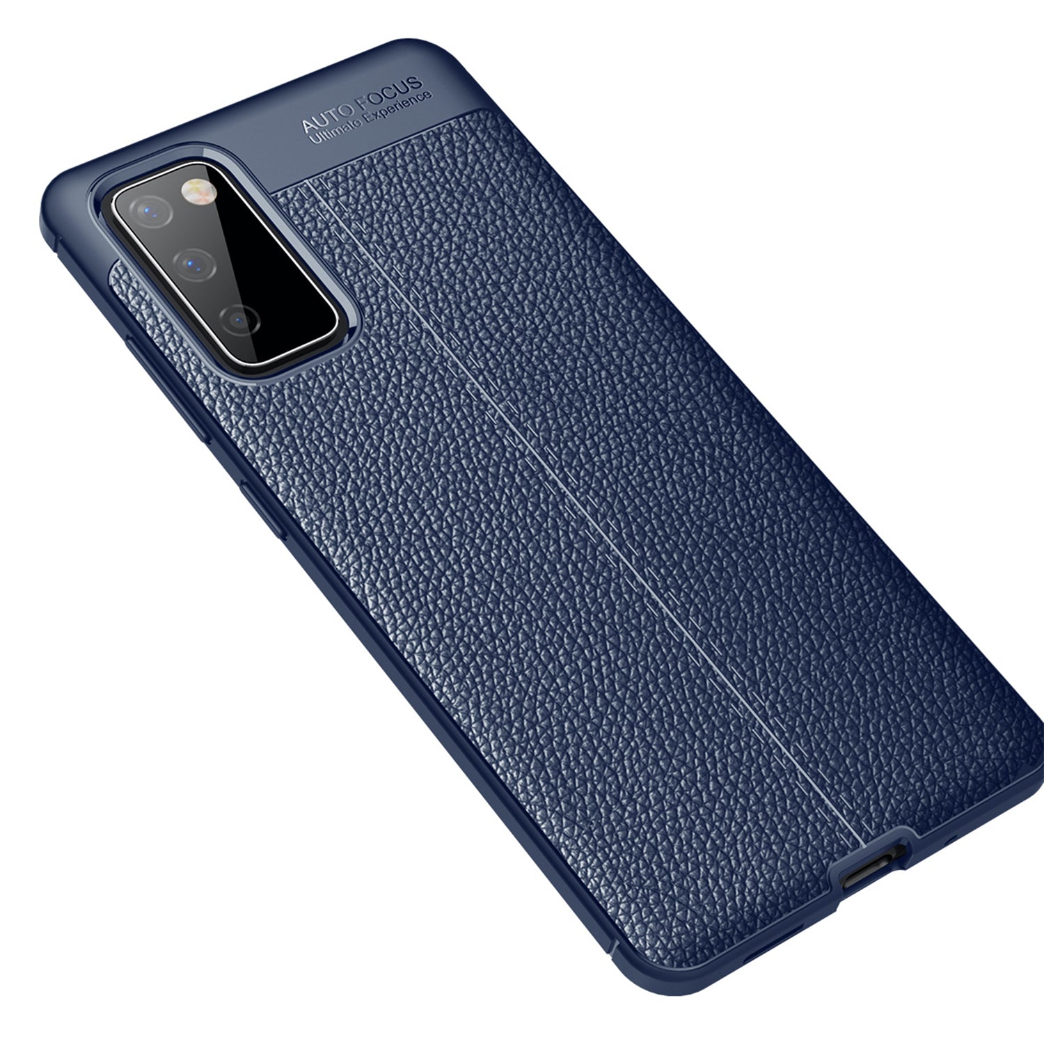 Litchi Texture TPU Case Shell for Samsung Galaxy S20 FE 4G/5G/S20 Lite/S20 FE 2022 - Dark Blue