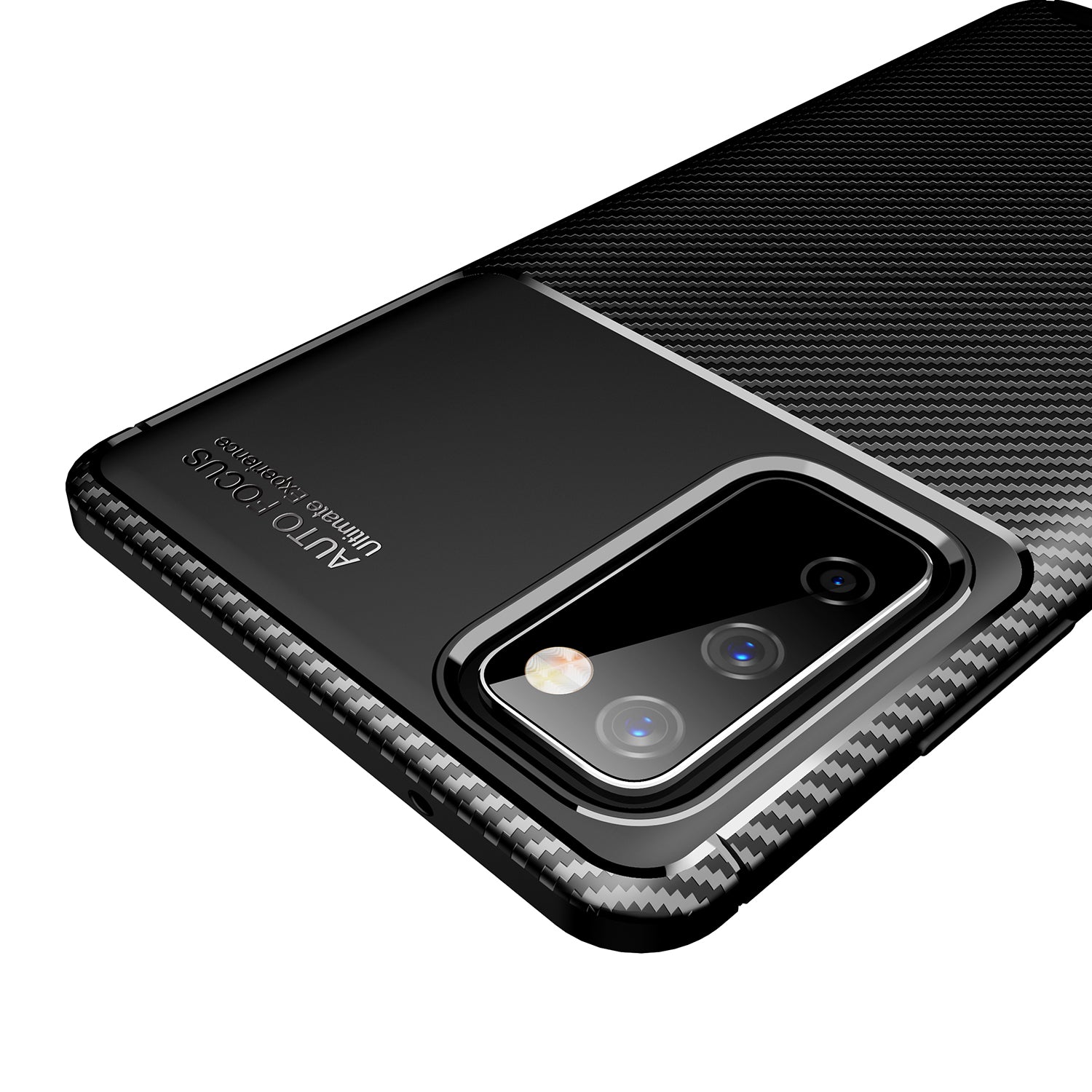 Drop Resistant Carbon Fiber TPU Case for Samsung Galaxy S20 FE 4G/5G/S20 Lite/S20 FE 2022 - Black