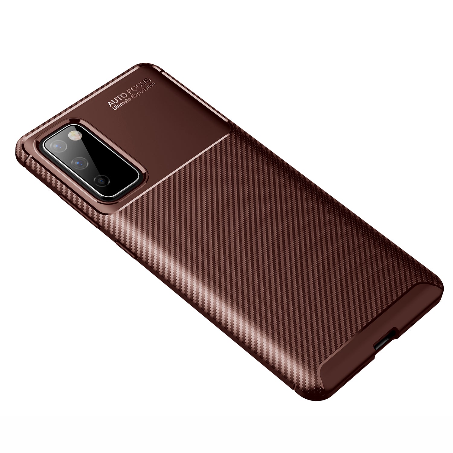 Drop Resistant Carbon Fiber TPU Case for Samsung Galaxy S20 FE 4G/5G/S20 Lite/S20 FE 2022 - Brown